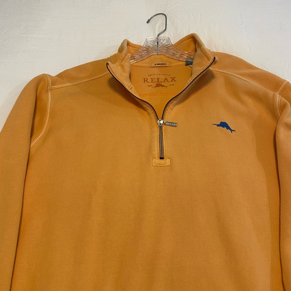 Tommy Bahama Orange Quarter-Zip Sweatshirt